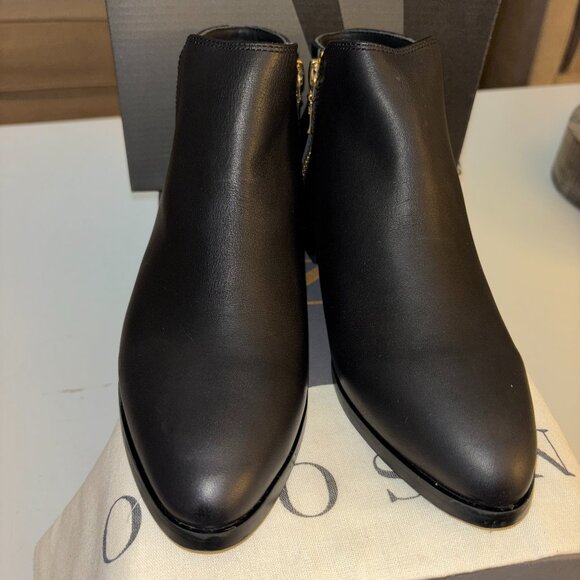 NIB | Nisolo Lana Leather Zip Up Ankle Boot Black Rubber Size 6 - Picture 2 of 10